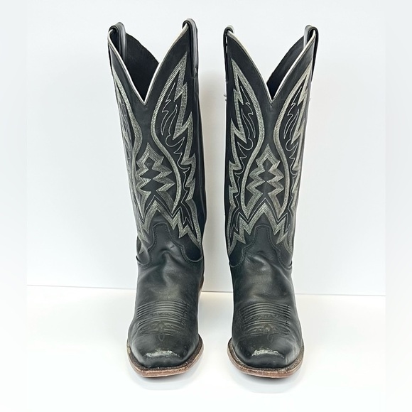 Justin Boots Womens Size 9.5B QUINLAN  BRL440 Black Leather Handcrafted USA - Picture 6 of 11